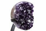 Amethyst Geode With Metal Stand - Uruguay #306875-3